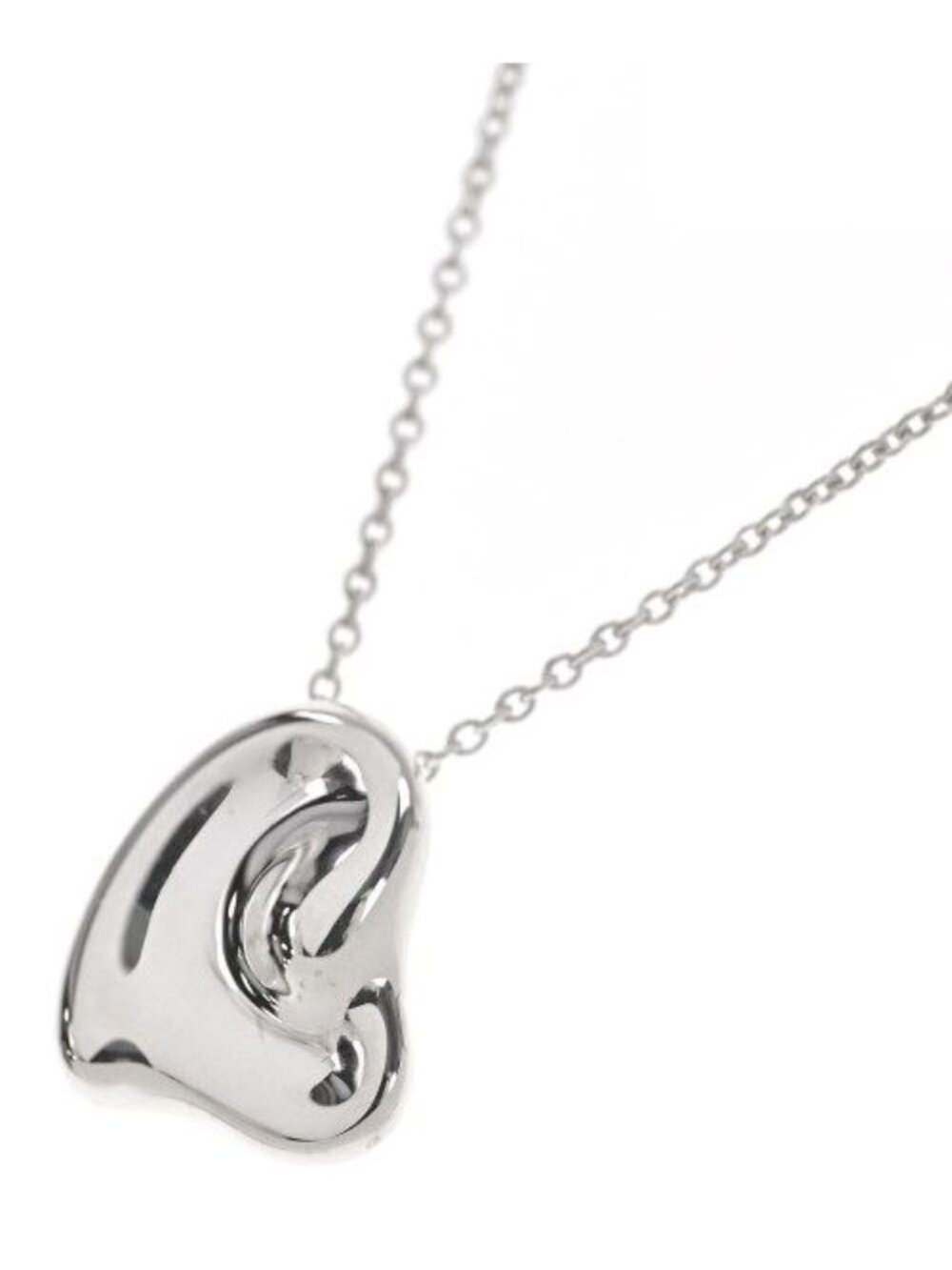 Tiffany & Co Curved Heart Pendant New Necklace